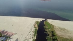 Tekirdağ’da Kınıklı Deresi’nin rengi değişti